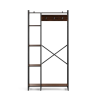 Гардеробная система LOFT с полками 180x92x34 см Черный/Темный дуб Гардеробная система LOFT с полками 180x92x34 см Черный/Темный дуб