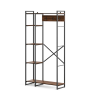 Гардеробная система LOFT с полками 180x92x34 см Черный/Темный дуб Гардеробная система LOFT с полками 180x92x34 см Черный/Темный дуб