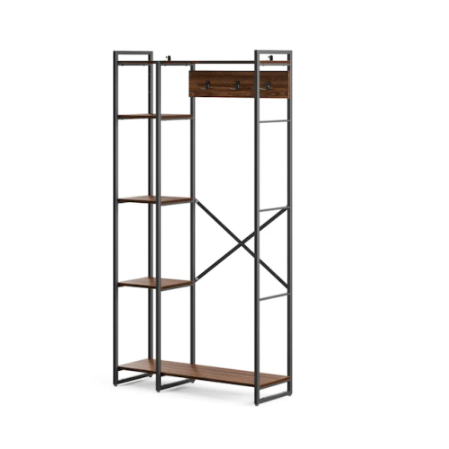 Гардеробная система LOFT с полками 180x92x34 см Черный/Темный дуб Гардеробная система LOFT с полками 180x92x34 см Черный/Темный дуб