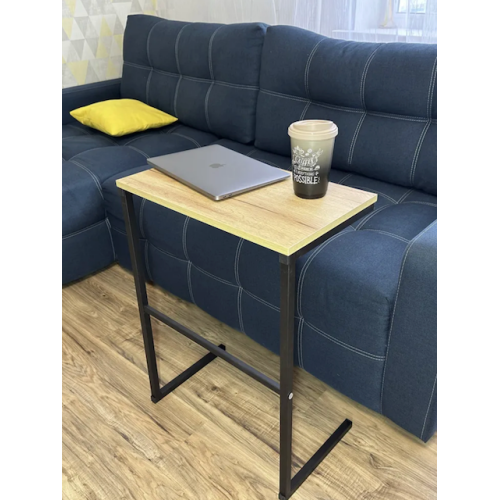 Sānu kafijas galdiņš, loft stila, 50x30x70 cm, Melns/Zelta ozols Sānu kafijas galdiņš, loft stila, 50x30x70 cm, Melns/Zelta ozols