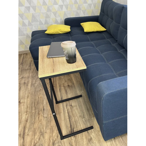 Sānu kafijas galdiņš, loft stila, 50x30x70 cm, Melns/Zelta ozols Sānu kafijas galdiņš, loft stila, 50x30x70 cm, Melns/Zelta ozols