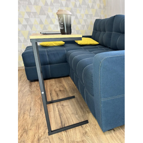Sānu kafijas galdiņš, loft stila, 50x30x70 cm, Melns/Zelta ozols Sānu kafijas galdiņš, loft stila, 50x30x70 cm, Melns/Zelta ozols