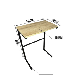 Sānu kafijas galdiņš, loft stila, 50x30x70 cm, Melns/Zelta ozols Sānu kafijas galdiņš, loft stila, 50x30x70 cm, Melns/Zelta ozols
