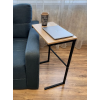 Sānu kafijas galdiņš, loft stila, 50x30x70 cm, Melns/Sanoma Ozols Sānu kafijas galdiņš, loft stila, 50x30x70 cm, Melns/Sanoma Ozols
