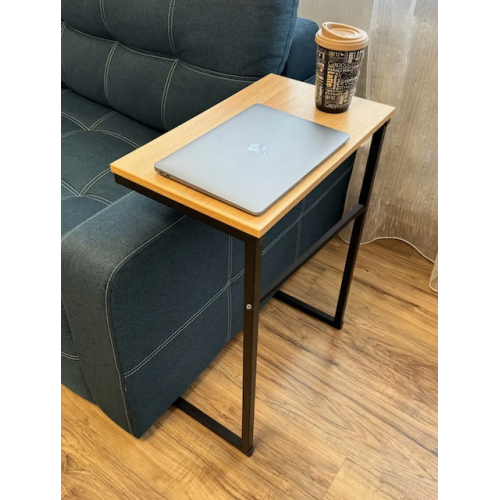 Sānu kafijas galdiņš, loft stila, 50x30x70 cm, Melns/Sanoma Ozols Sānu kafijas galdiņš, loft stila, 50x30x70 cm, Melns/Sanoma Ozols