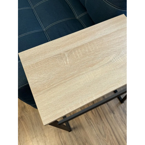 Sānu kafijas galdiņš, loft stila, 50x30x70 cm, Melns/Sanoma Ozols Sānu kafijas galdiņš, loft stila, 50x30x70 cm, Melns/Sanoma Ozols