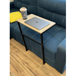 Sānu kafijas galdiņš, loft stila, 50x30x70 cm, Melns/Sanoma Ozols Sānu kafijas galdiņš, loft stila, 50x30x70 cm, Melns/Sanoma Ozols