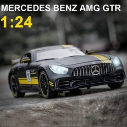 Modelīši Mercedes-Benz AMG GTR Black 1:24 ar gaismu un skaņu uz akumulatoriem Modelīši Mercedes-Benz AMG GTR Black 1:24 ar gaismu un skaņu uz akumulatoriem