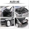 Modelīši AUDI A6L Black 1:24 ar gaismu un skaņu uz akumulatoriem Mēlns