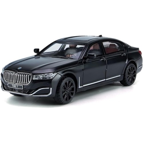 Modelīši BMW 7 Black 1:24 ar gaismu un skaņu uz akumulatoriem Mēlns