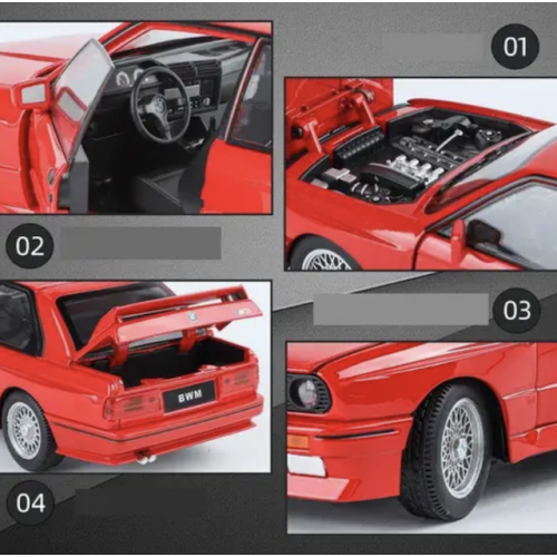 Modelīši BMW M3 E30 1:24 ar gaismu un skaņu uz akumulatoriem Mēlns