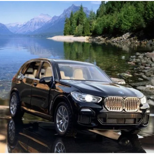 Modelīši BMW X5 Black 1:24 ar gaismu un skaņu uz akumulatoriem