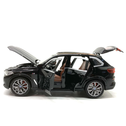 Modelīši BMW X5 Black 1:24 ar gaismu un skaņu uz akumulatoriem