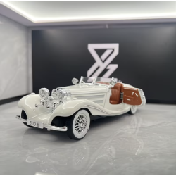 Modelīši Grand Tourer 1:24 ar gaismu un skaņu uz akumulatoriem White