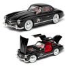 Машинка инерционная металлическая Mercedes-Benz 300 SL Black 1:24 со светом и звуком на батарейках Черный Машинка инерционная металлическая Mercedes-Benz 300 SL Black 1:24 со светом и звуком на батарейках Черный