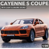 Modelīši Porsche Cayenne S Coupe 1:24 ar gaismu un skaņu uz akumulatoriem Orange