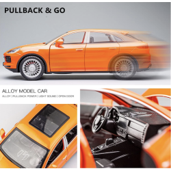 Modelīši Porsche Cayenne S Coupe 1:24 ar gaismu un skaņu uz akumulatoriem Orange