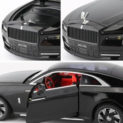 Modelīši Rolls Royces Spectre 1:24 ar gaismu un skaņu uz akumulatoriem Mēlns