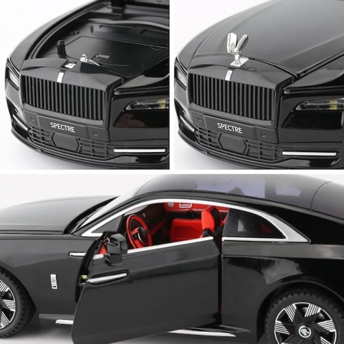 Modelīši Rolls Royces Spectre 1:24 ar gaismu un skaņu uz akumulatoriem Mēlns