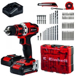EINHELL TE-CD 18/40LI+69 (2X2.00AH) Akamulatora urbmašīna arpiederumiem EINHELL TE-CD 18/40LI+69 (2X2.00AH) Akamulatora urbmašīna arpiederumiem