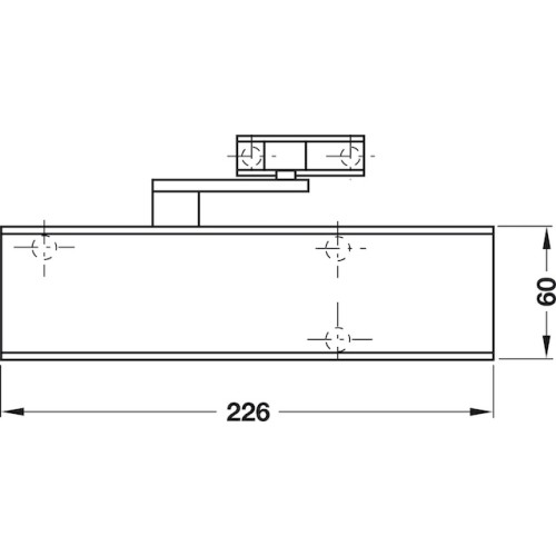 Verējaroka aizvērējiem GEZE TS 2000/4000, svārs līdz 100 kg, Melna krāsa