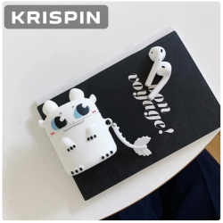 Austiņu maciņš AirPods 1/2, BEZZOBIENS baltais