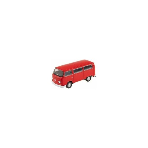 MODELĪŠI VW BUS T2 1972, SARKANS, 1:34, WELLY, CM619