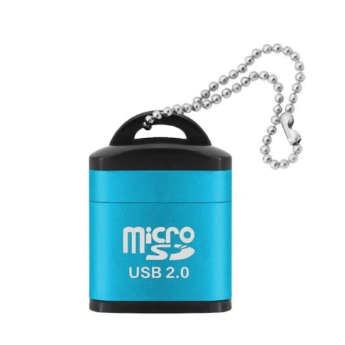 Mini karšu lasītājs micro SD kartēm-USB, Melns